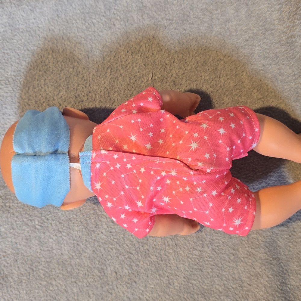 Adorable Pink Baby Doll with Blue Hat - Picture 2 of 2